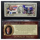 Donald Trump Genuine $2 Bill Commemorative