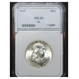 1955 Franklin Silver Half Dollar MS65 FBL