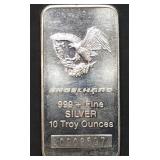 10 Troy Oz .999+ Fine Silver Engelhard Bar