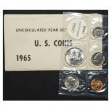 1965 Special Mint Set in Envelope, Silver Kennedy