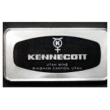 4oz+ .999 Silver Bar Kennecott Utah Mine 1973