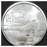 1 Troy Oz .999 Silver Christmas Wishes Round