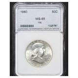 1960 Franklin Silver Half Dollar MS65 FBL