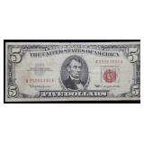 1963 $5 Red Seal Legal Tender Banknote