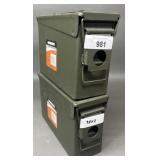 2 - .30 Cal Steel Ammo Cans