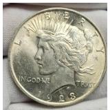 1923 Peace Dollar MS60