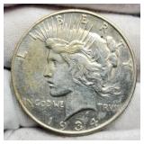 1934-D Peace Dollar AU