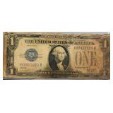 1928B $1 Silver Certificate Note "Funny Back" AG