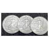 (3) 1/10 Oz. Silver W. Liberty Rounds