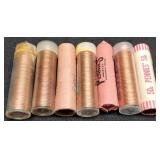 (7) BU Rolls Lincoln Cents: