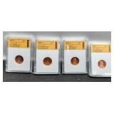 (4) 2010-S Slab Lincoln Cents SGS PR70 CAM