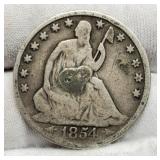 1854-O Liberty Seated Half Dollar w/