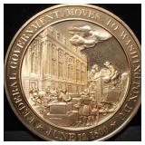 Franklin Mint 45mm Bronze US History Medal 1800