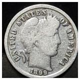 1899 Barber Silver Dime