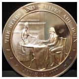 Franklin Mint 45mm Bronze US History Medal 1777