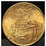 Apollo XI Moon Landing Bronze Medal 26mm