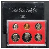 1981 US Mint Proof Set w/ SBA Dollar