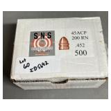 500ct SNS .45 ACP 200 gr RN Coated Bullets