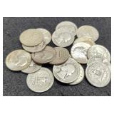 (20) Silver Washington Quarters