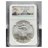 2012 Slab Silver Eagle NGC MS70 1st Release