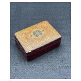 Leather Covered Trinket Box Vintage