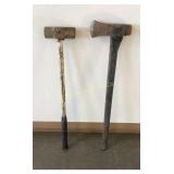 Sledge Hammer, Splitting Maul 2 Pc Lot