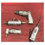 Pneumatic Die Grinders, & Drills 4 Pc Lot