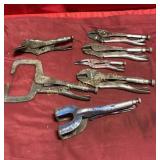 Vise Grip Locking Pliers & Clamps 7 Pc Lot