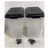 IRIS USA Dog Food Storage Container, 2 Pack,