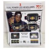 3Dual Power LED Headlamps 700 Lumens