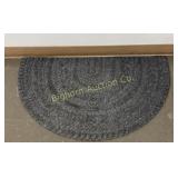 Half Round Door Mat w/Heavy Rubber Back