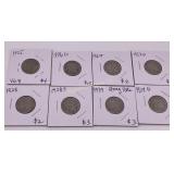 Buffalo Nickels 1925 26-D,27,27-D,28,28-S,29,29