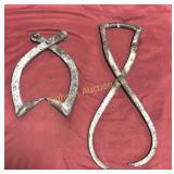 VTG Ice Tongs 2 Pc Lot