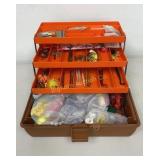 Tackle Box w/Contents; Hooks, Swivels, Bobbers