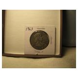 1963 Ben Franklin Silver  half dollar