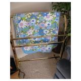 Brass Quilt stand w/quilt