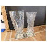 Pair of Crystal glass vases