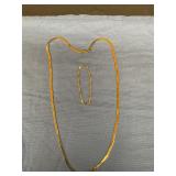 14k gold plated necklace & bracelet