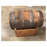 Whiskey barrel with stand