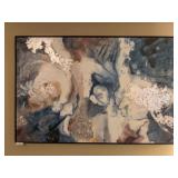 LARGE ABSTRACT ART ON STRETCH CANVAS FRAMED