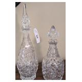 2 PC CRYSTAL DECANTER