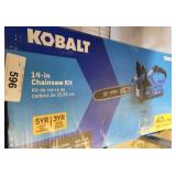 KOBALT 14IN 40VMAX CHAIN SAW, BATT AND CHARGER