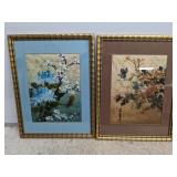 ORIENTAL FLORAL PRINTS ON CANVAS