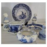 GROUP OF BLUE AND WHITE, DUTCH, DELPH STYLE