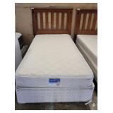 SINGLE BED WITH MATTRESS AND BOX SPRING