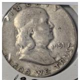 1951 FRANKLIN HALF DOLLAR