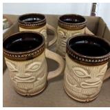 TIKI STYLE GLAZED MUGS