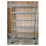 5 TIER METAL RACK ON WHEELS