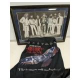 FRAMED AUTOGRAPHED LYNRYD SKYNYRD PENCIL DRAWING