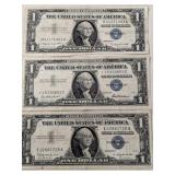 1957, 1957A, 1957B SILVER CERTIFICATE $1 BILLS